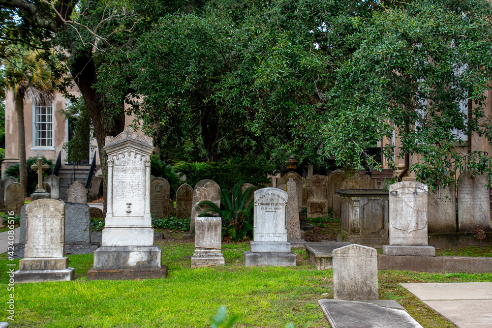 The old graveyard at Saint Philip's Church in Charleston, South Carolina