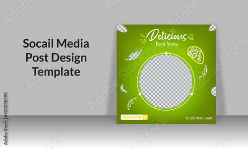 
Food social media post template, Super Delicious Burger Flyer Design, Fast food template for restaurant, banner or poster, junk food.