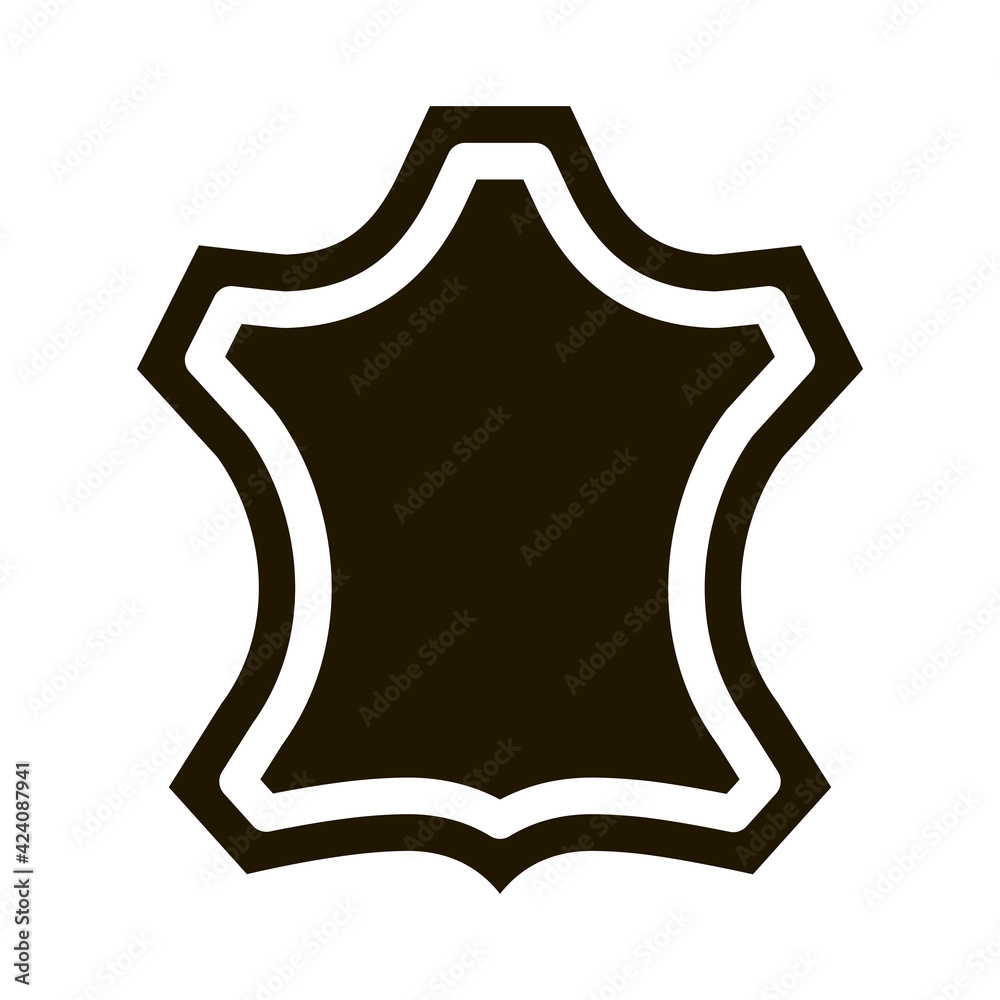 leather label glyph icon vector. leather label sign. isolated symbol illustration leather label glyph icon vector. leather label sign. isolated symbol illustration