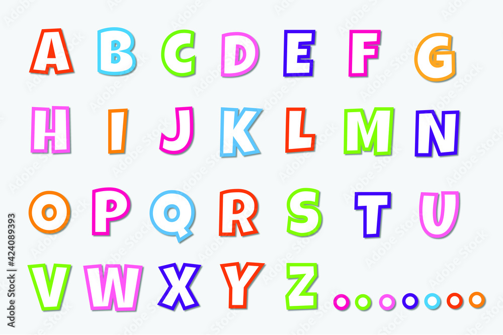 Alphabet letter illustration on a brown background