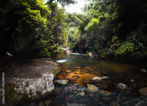 View to the nature around the english well   po  o dos ingleses  in Paraty  Rio de Janeiro - Brazil