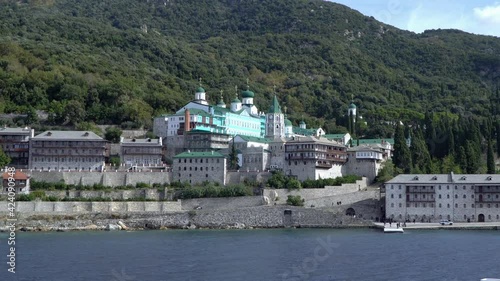 Monastery of Agios Panteleimon (Russian) on Athos Greece photo