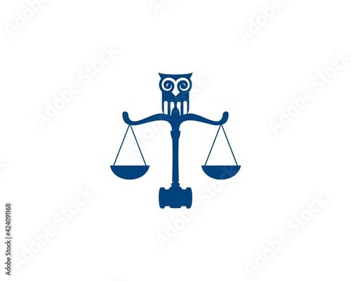 owl and lawyer logo icon