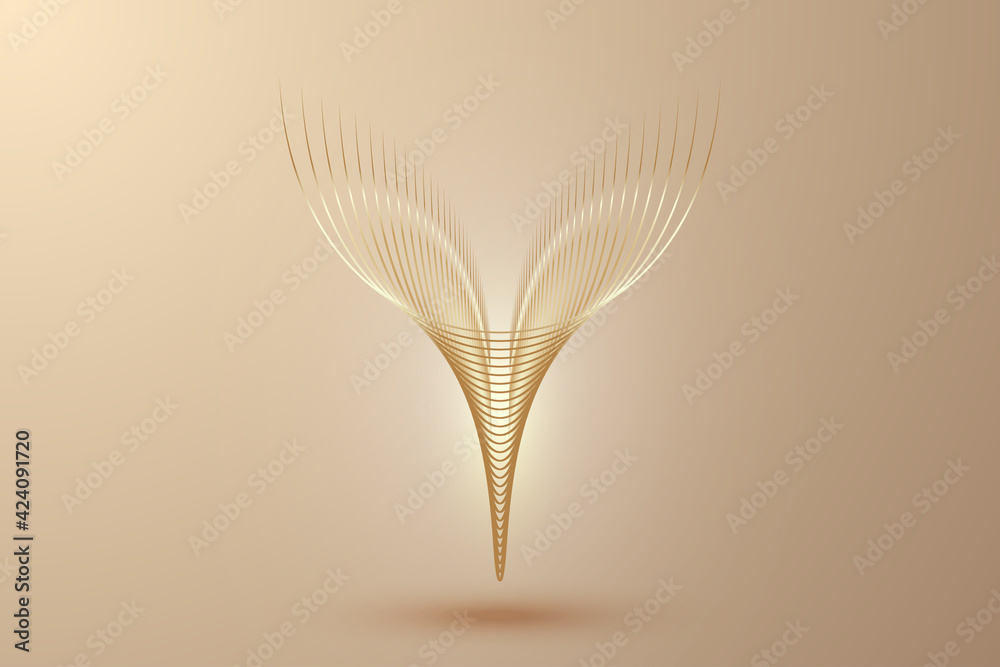 The abstract gold gradient line has an elegant luxury vector background The abstract gold gradient line has an elegant luxury vector background
