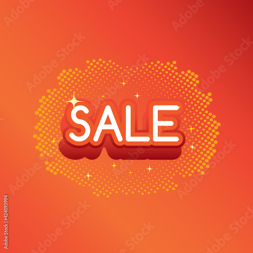 editable text effect for sale. promotion product label. marketing digital side