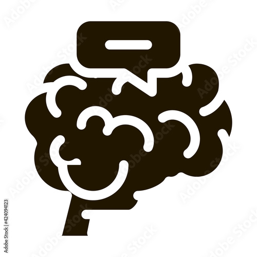 dementia brain glyph icon vector. dementia brain sign. isolated symbol illustration