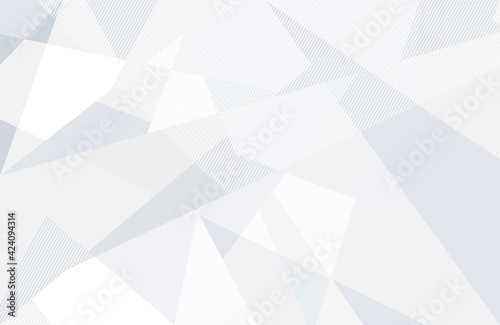 Light stylish white geometric corner background. Vector graphics