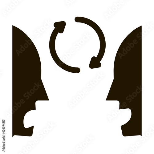 human dementia glyph icon vector. human dementia sign. isolated symbol illustration