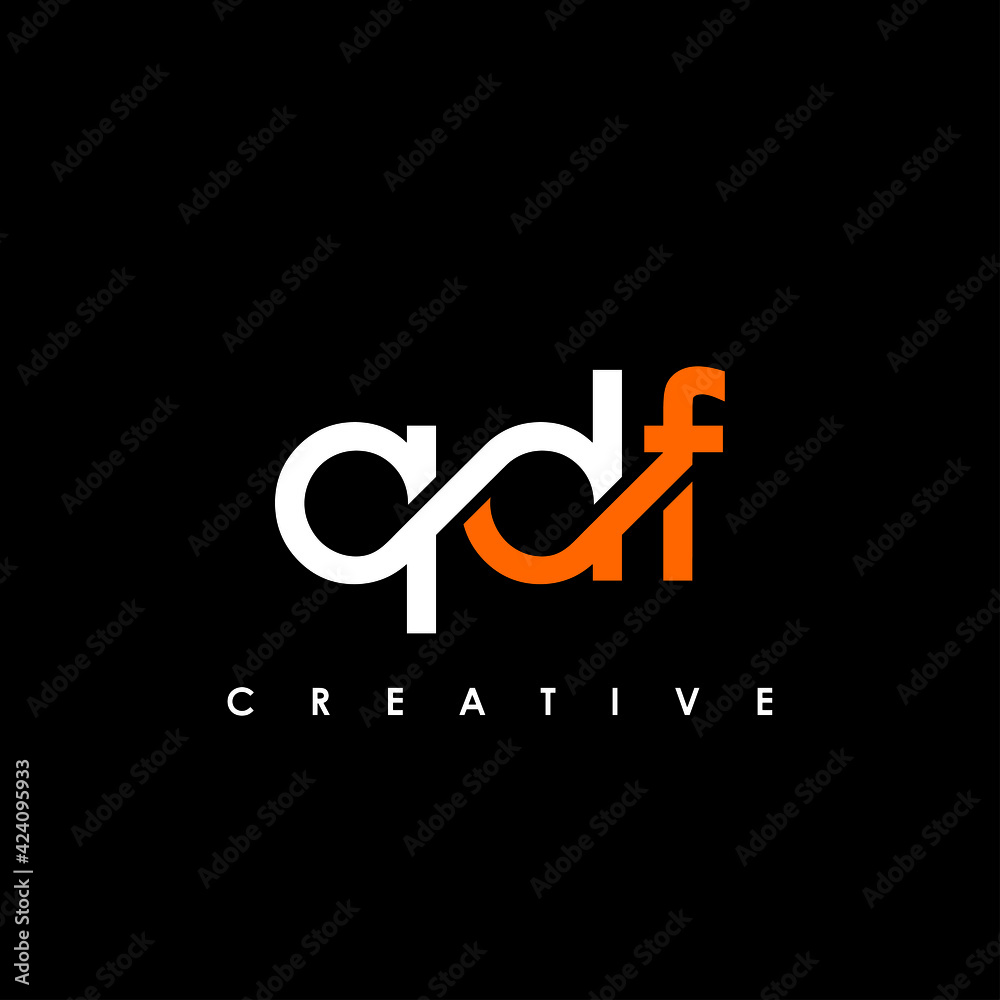 Obraz premium QDF Letter Initial Logo Design Template Vector Illustration