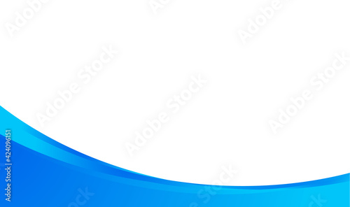 Obraz na plátně Abstract blue curve shape design for template