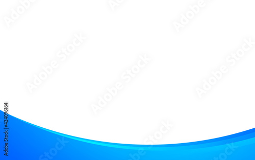 Abstract blue curve shape design for template 