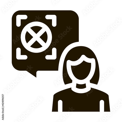deepfake settings glyph icon vector. deepfake settings sign. isolated symbol illustration