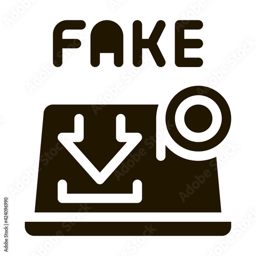 deepfake human profile glyph icon vector. deepfake human profile sign. isolated symbol illustration