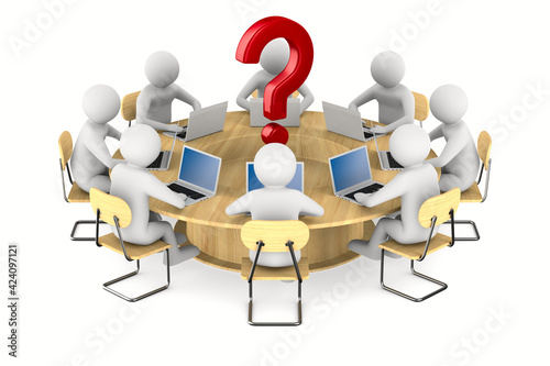 conference table on white b...