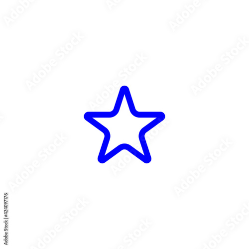 Asterisk is blue, bookmark sign illustration