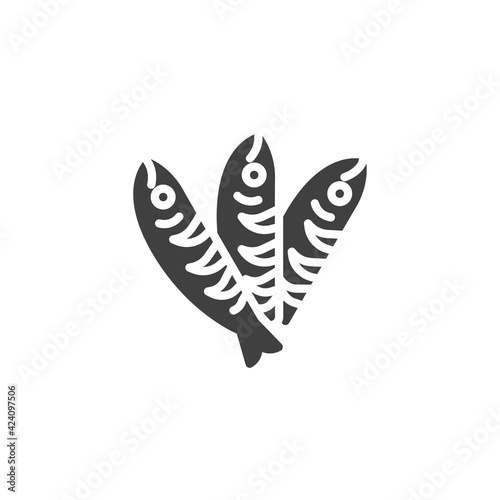 Sprat fish vector icon