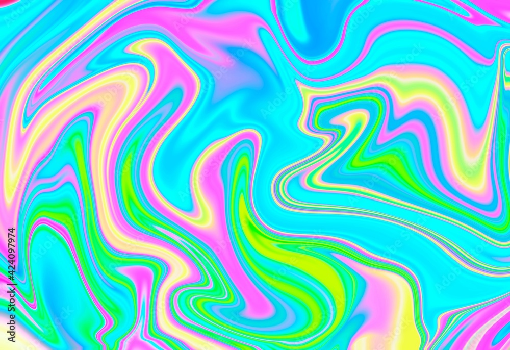 graphic illustration of liquid swirl marble pattern background in vivid pastel tone color, modern polygon swirl pattern abstract background