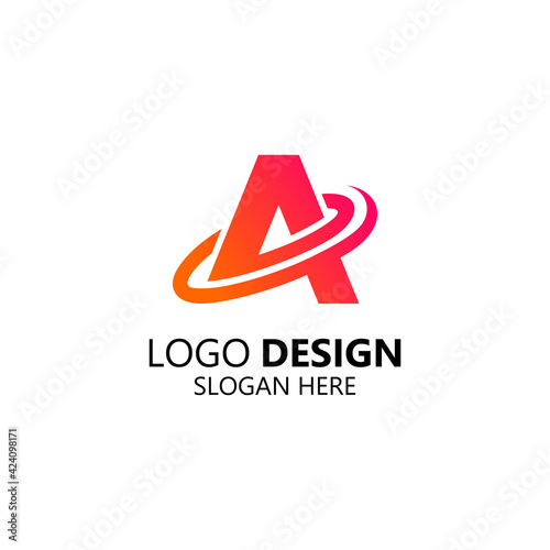 letter A for application and business logo design