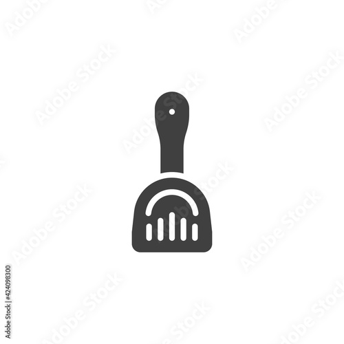 Pet toilet scoop vector icon
