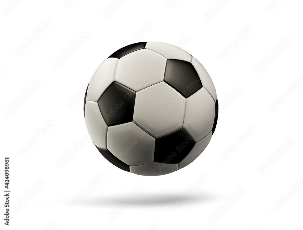 Fototapeta premium soccer ball isolated with shadow 3d-illustration