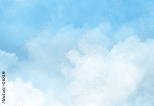 Color sky with clouds background