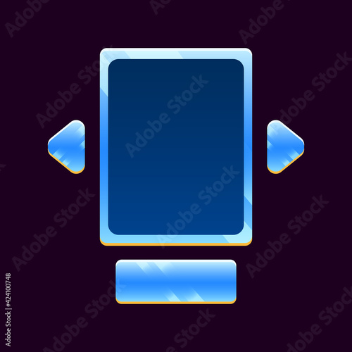 set of golden space game ui board pop up for gui asset elements vector illustration