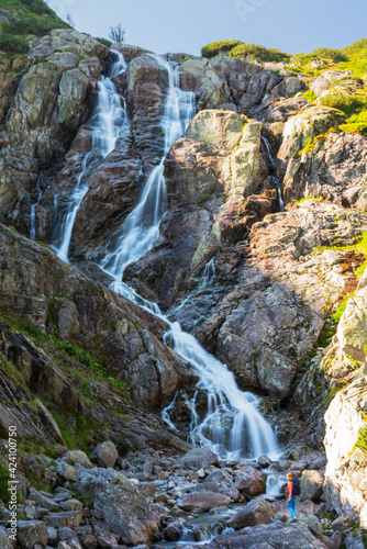 The largest and highest waterfall in Poland with the High Tatras