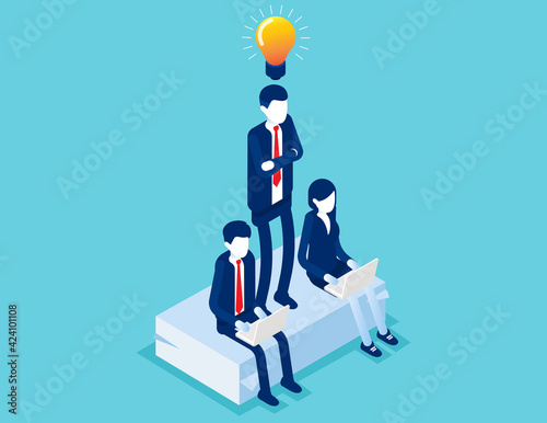 Resource searching for new manager a best job. Business isometric vector concept