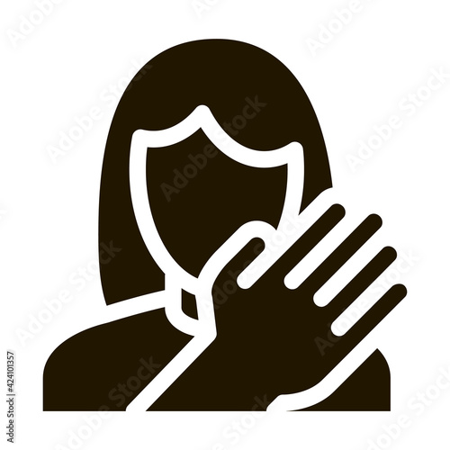 hit woman glyph icon vector. hit woman sign. isolated symbol illustration