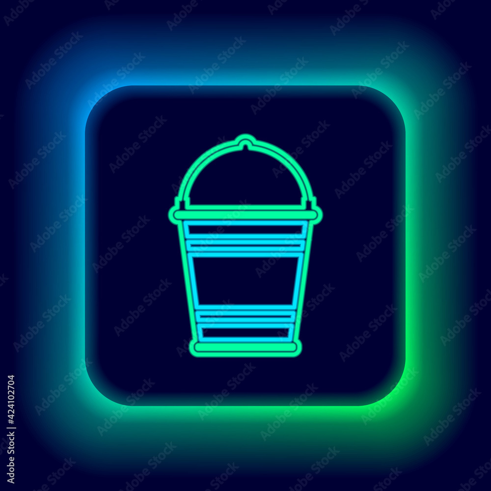 Glowing neon line Planting a tree in the ground icon isolated on black background. Gardening, agriculture, caring for environment. Colorful outline concept. Vector Glowing neon line Planting a tree in the ground icon isolated on black background. Gardening, agriculture, caring for environment. Colorful outline concept. Vector
