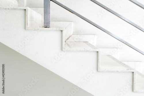 white stair with the railing