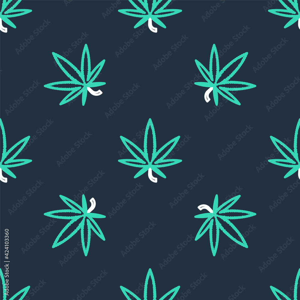 Line Medical marijuana or cannabis leaf icon isolated seamless pattern on black background. Hemp symbol. Vector Line Medical marijuana or cannabis leaf icon isolated seamless pattern on black background. Hemp symbol. Vector