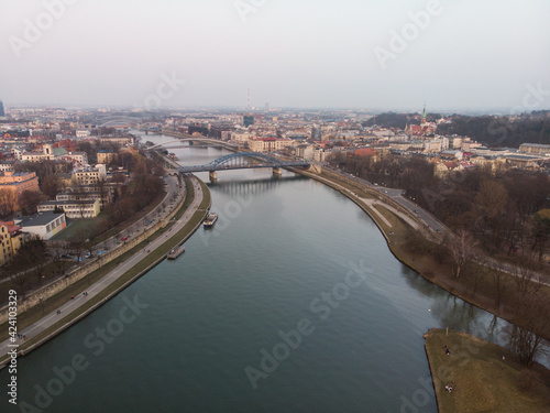 Obraz na płótnie Wisła w Krakowie/Vistula river in Cracow, Lesser Poland, Poland w salonie