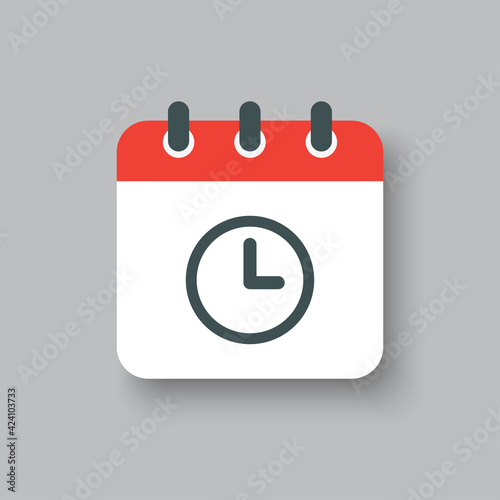 Icon page calendar - timer, time, clock, reminder
