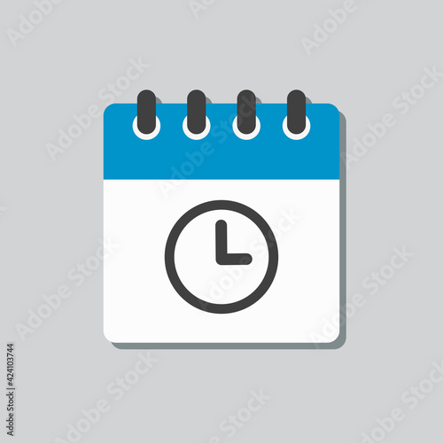 Icon page calendar - timer, time, clock, reminder
