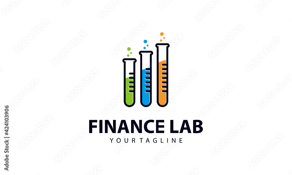 Logo design lab and financial vector template Logo design lab and financial vector template