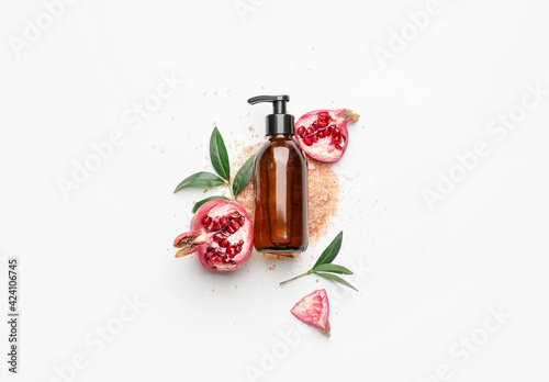 Composition with bottle of ...