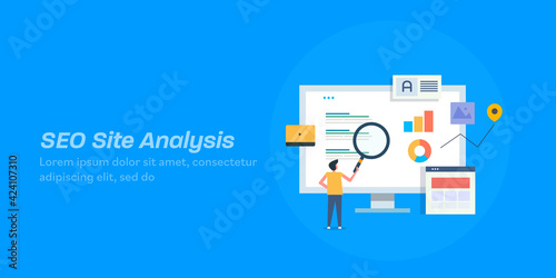 Digital marketing and seo data analytics, seo report monitoring, online business search engine ranking web traffic concept. Business people reading insights.