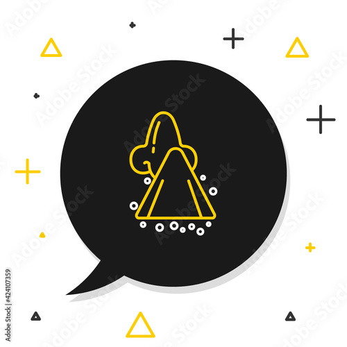 Line Runny nose icon isolated on white background. Rhinitis symptoms, treatment. Nose and sneezing. Nasal diseases. Colorful outline concept. Vector