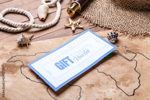 Set of travel items and gif...