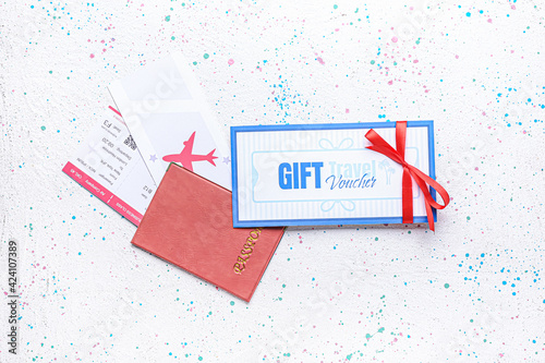 Travel gift voucher and pas...