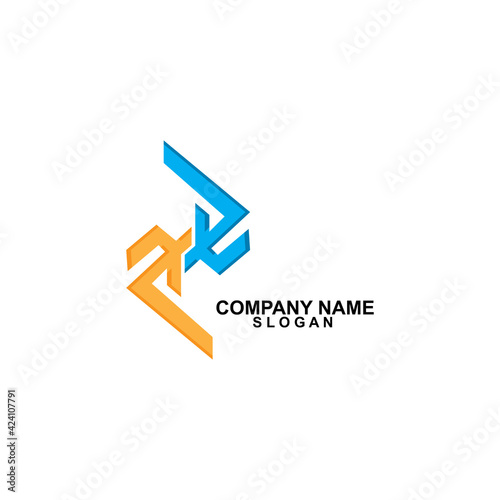 simple and cool letter E vector logo