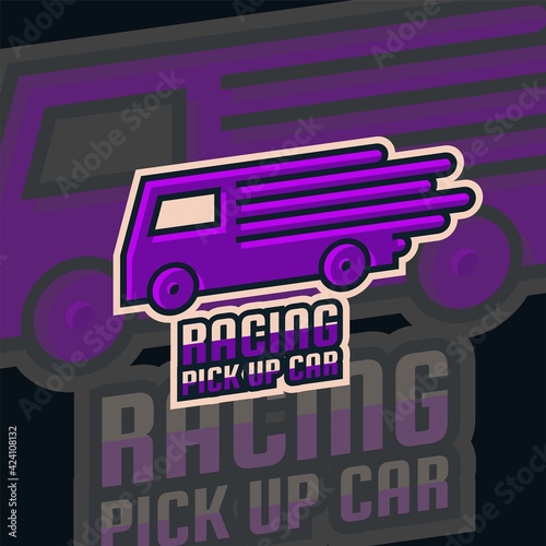 illustration vector graphic of esport logo car racing speed