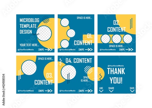 Creative microblog design idea. Easy to edit with vector file. Can use for your creative content.  Especially for social media content.