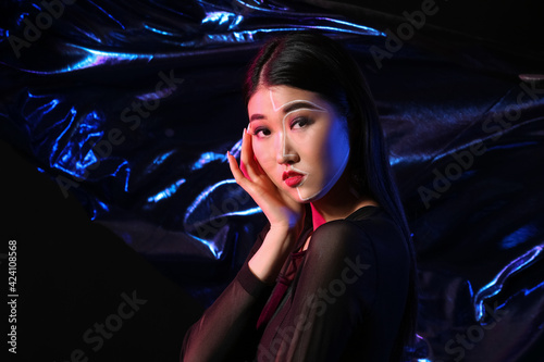 Portrait of stylish Asian w...