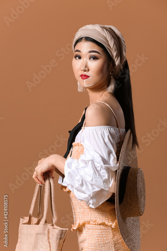 Portrait of stylish Asian w...