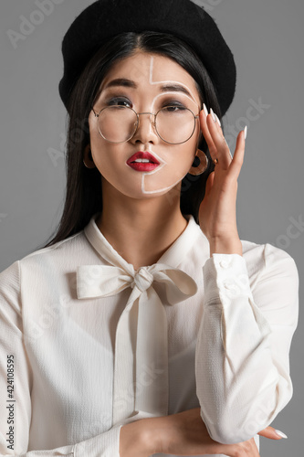 Portrait of fashionable Asi...