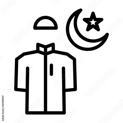 Arab men clothes icon