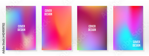 Minimal Poster. Pastel Soft. Rainbow Gradient Set
