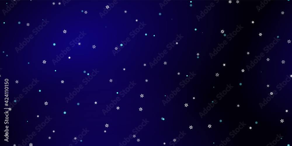 Fototapeta premium Falling Snowflakes seamless pattern flying snow